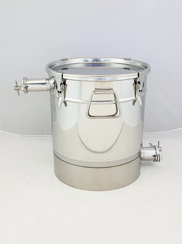 II. Wahl CFM-Abfüllkanne 32kg Edelstahl-Rostfrei mit 2. oberen Hahn und 4 Spannverschlüssen