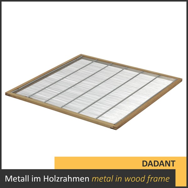 Dadant hive queen excluder with wooden frame