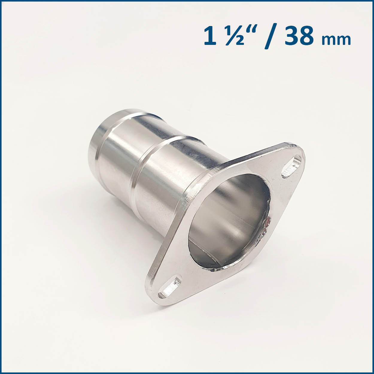Hose connection with 1 1/2" honey tap flange for hose 38 mm