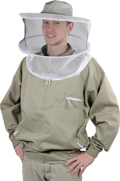 Jacket incl. veil, color sand, size XXL