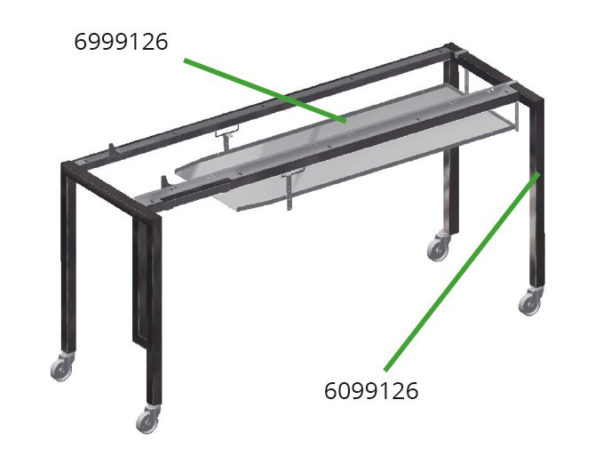 Honey collecting tray for uncapping machine WT1/WT2/WT3, length 1.100 mm