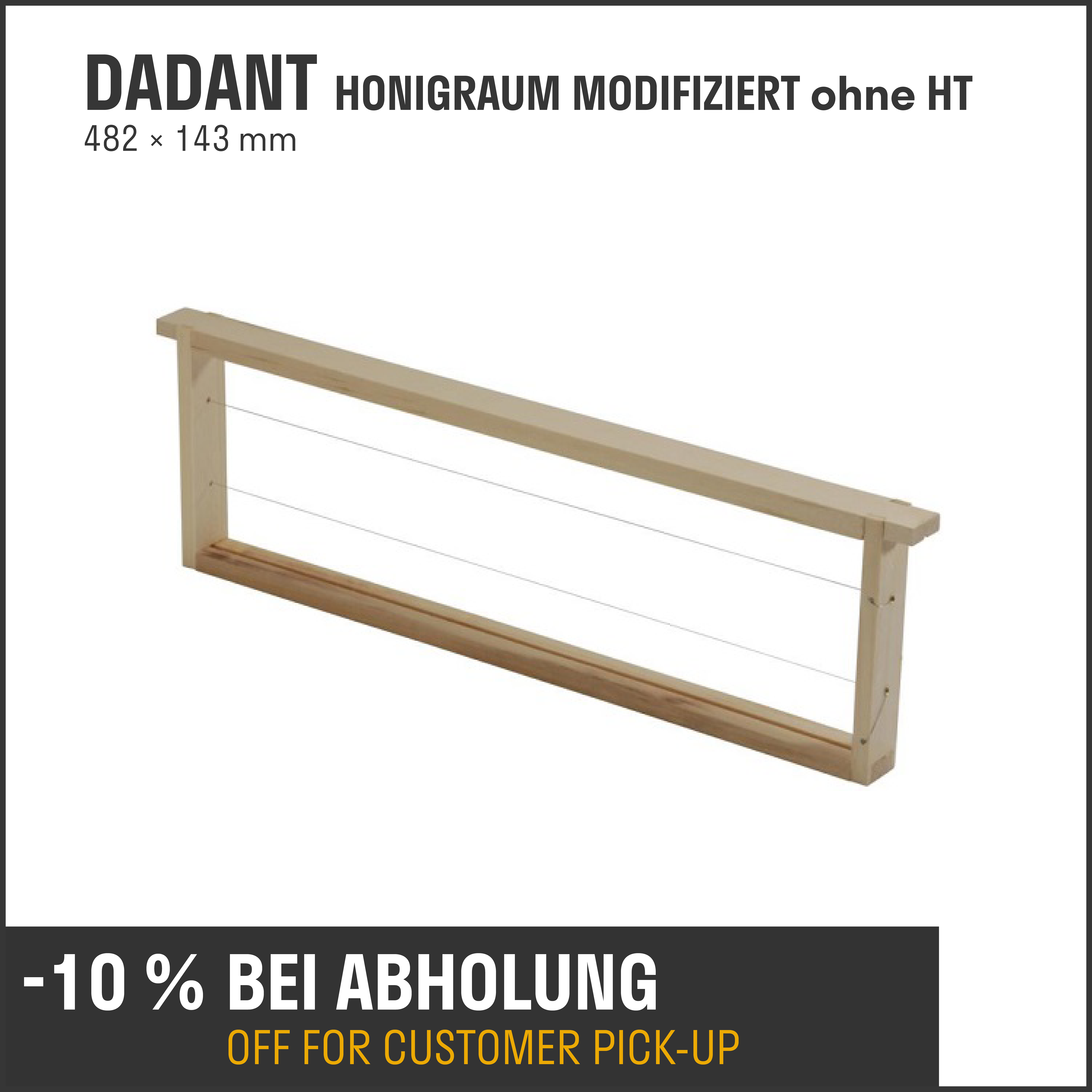 Rähmchen Dadant Honigraum modifiziert ohne HT