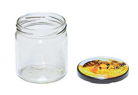 Twist-Off Glas für 250g mit Deckel (Bienenmotiv) Twist-Off Glas für 250g mit Deckel (Bienenmotiv)