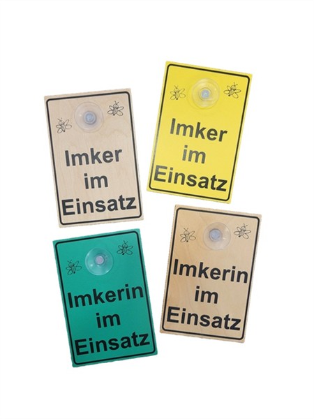 Sign with suction cup