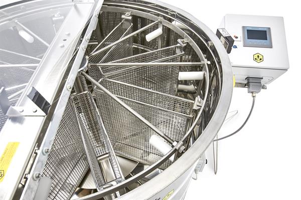 CFM-Selbstwendeschleuder 8-Waben, Ø85cm, 370W, Unterantrieb mit Vollautomatik CFM-Selbstwendeschleuder 8-Waben, Ø85cm, 370W, Unterantrieb mit Vollautomatik