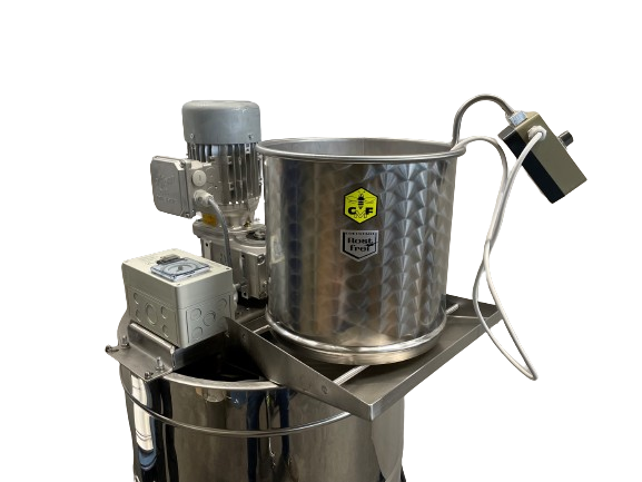 Filling chute für Melitherm AR onto 300kg creamer