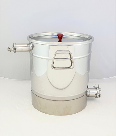 CFM-Abfüllkanne 32 kg mit 2 Quetschhähnen (Auflagedeckel)