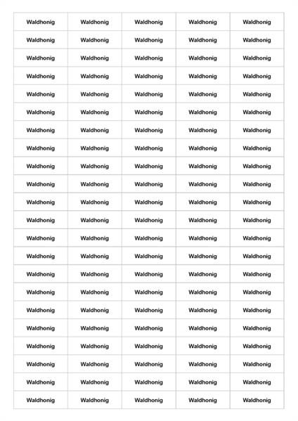 Etiketten "Waldhonig"