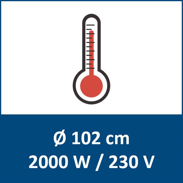 Bodenheizung 2000 W / 230 V (bis Ø 102 cm)