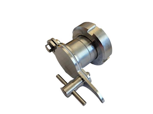 CFM-Quetschhahn 1 1/2" mit DN 40 Kegelstutzen u. Überwurfmutter