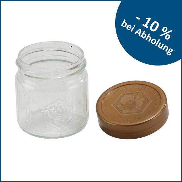 Honey jar of the German Beekeeping Association 250 g with lid