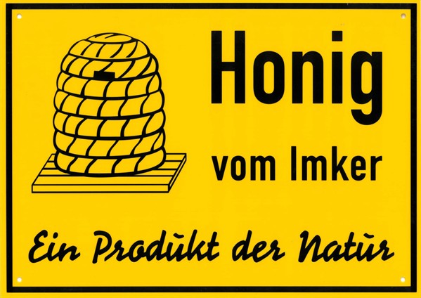 Advertising sign ''Honig vom Imker''