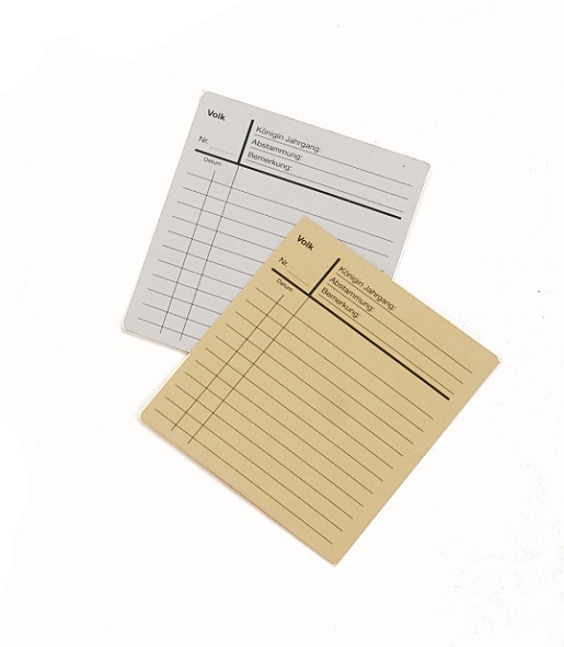 Reservekarten für Notizschild