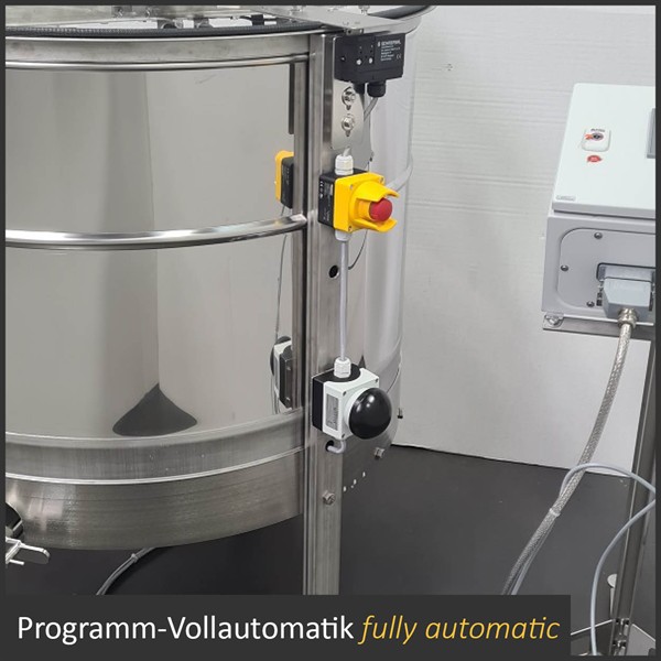 CFM-Radial extractor 60 deep frames, Ø125 cm, motordrive underneath, fully automatic, with lid opener