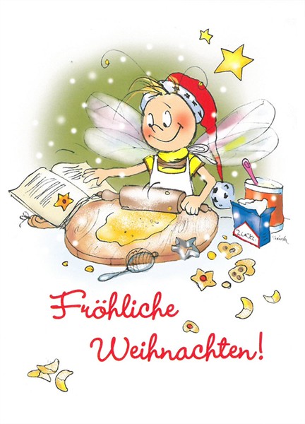 Postcard "Fröhliche Weihnachten" upright