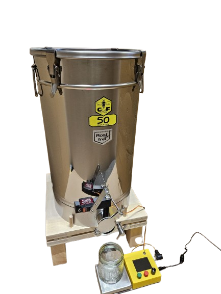 Honey filling set with 50 kg tank with locks consisting of the following