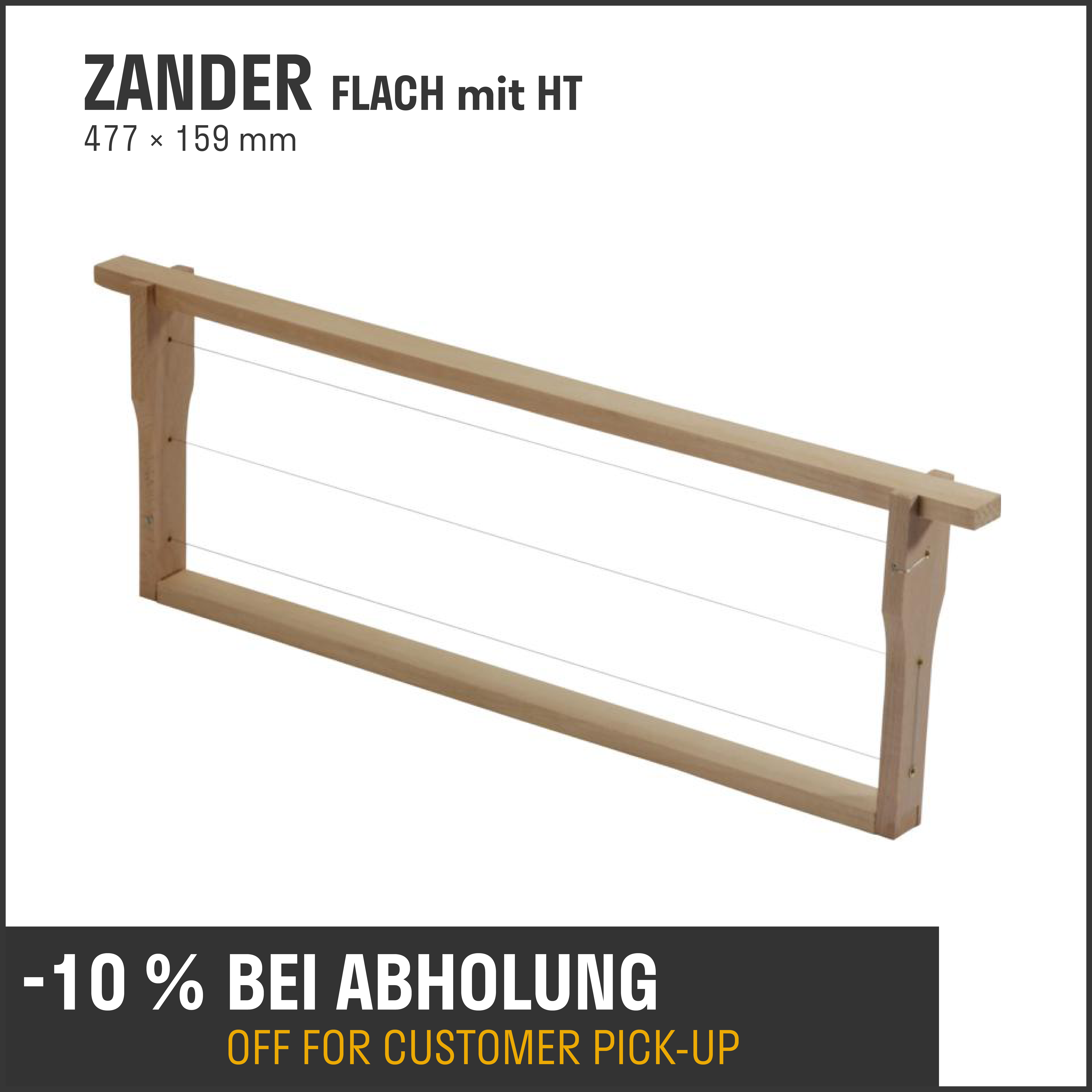 Rähmchen Zander flach mit HT