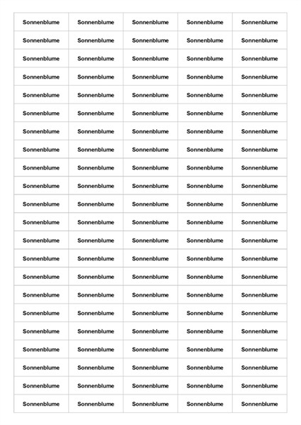 Etiketten "Sonnenblume"