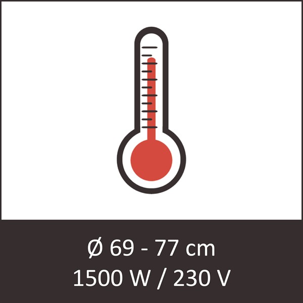 Bodenheizung 1500 W / 230 V (Ø 69 - 77 cm)