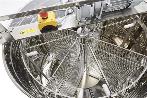 CFM-Selbstwendeschleuder 4-Waben, Ø77cm, 180W, Oberantriebsvollautomatik CFM-Selbstwendeschleuder 4-Waben, Ø77cm, 180W, Oberantriebsvollautomatik