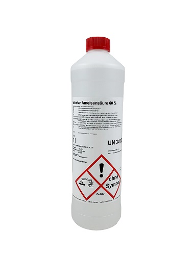 Ameisensäure 60% zur Desinfektion, Flasche zu 1 Liter Ameisensäure 60% zur Desinfektion, Flasche zu 1 Liter