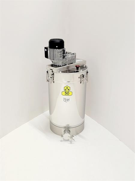 CFM-Honigrühr- und Mischgerät für 50kg mit Motor 90W, Quetschhahn und Steckdosenzeitschaltuhr