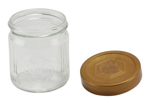 Honey jar of the German Beekeeping Association 500 g with lid Honey jar of the German Beekeeping Association 500 g with lid