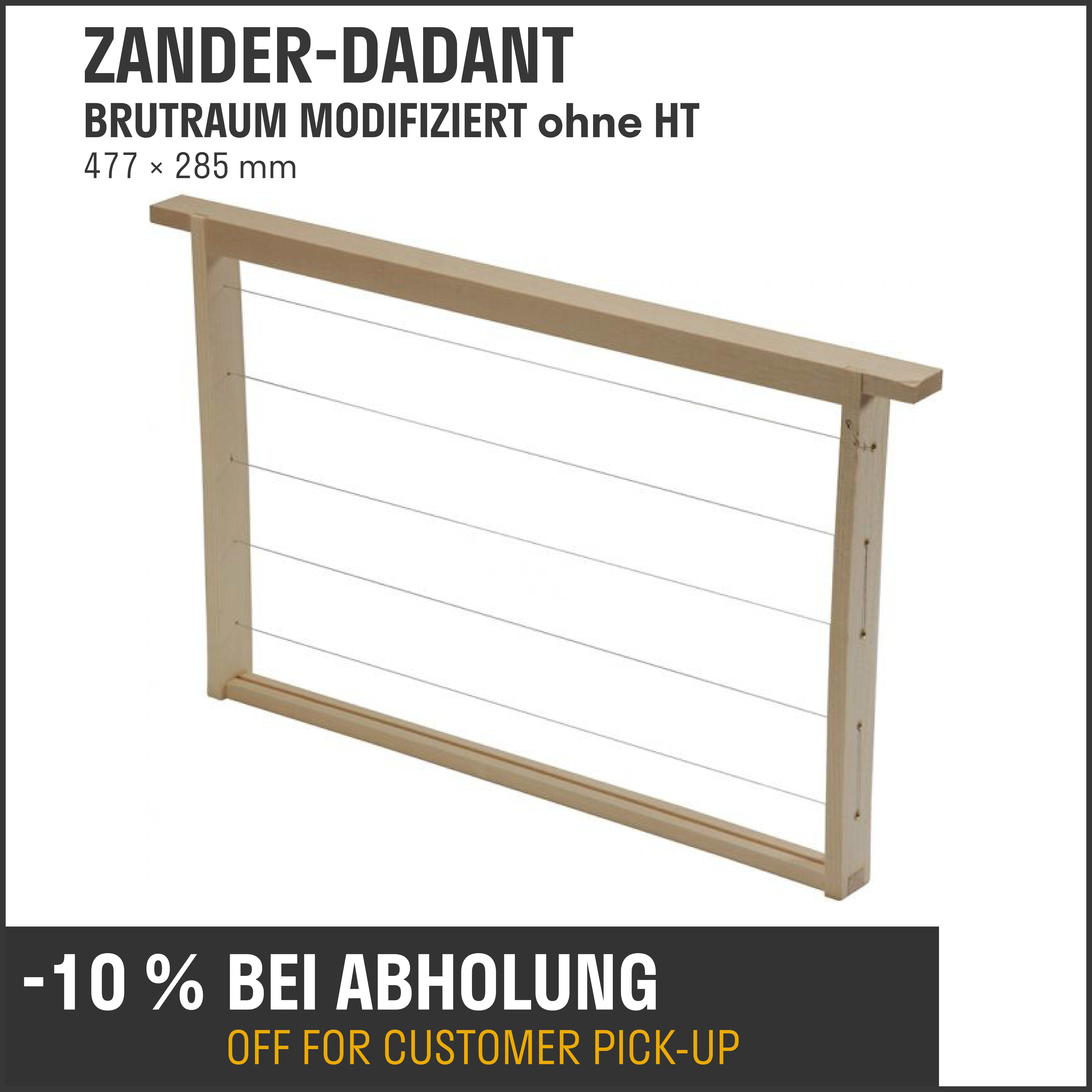 Rähmchen Zander-Dadant Brutraum ohne HT