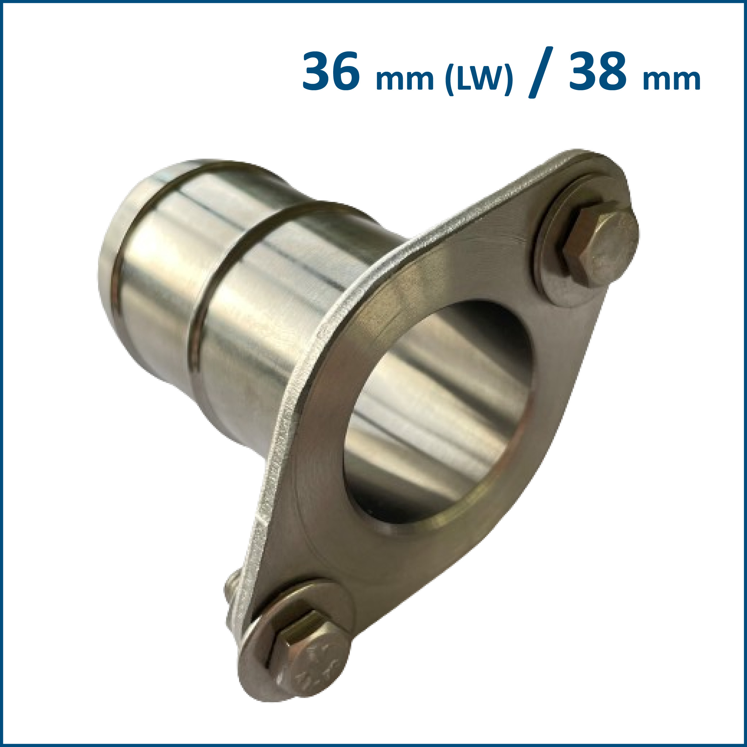 Hose connection with flange 36 mm (clear width) / 38 mm
