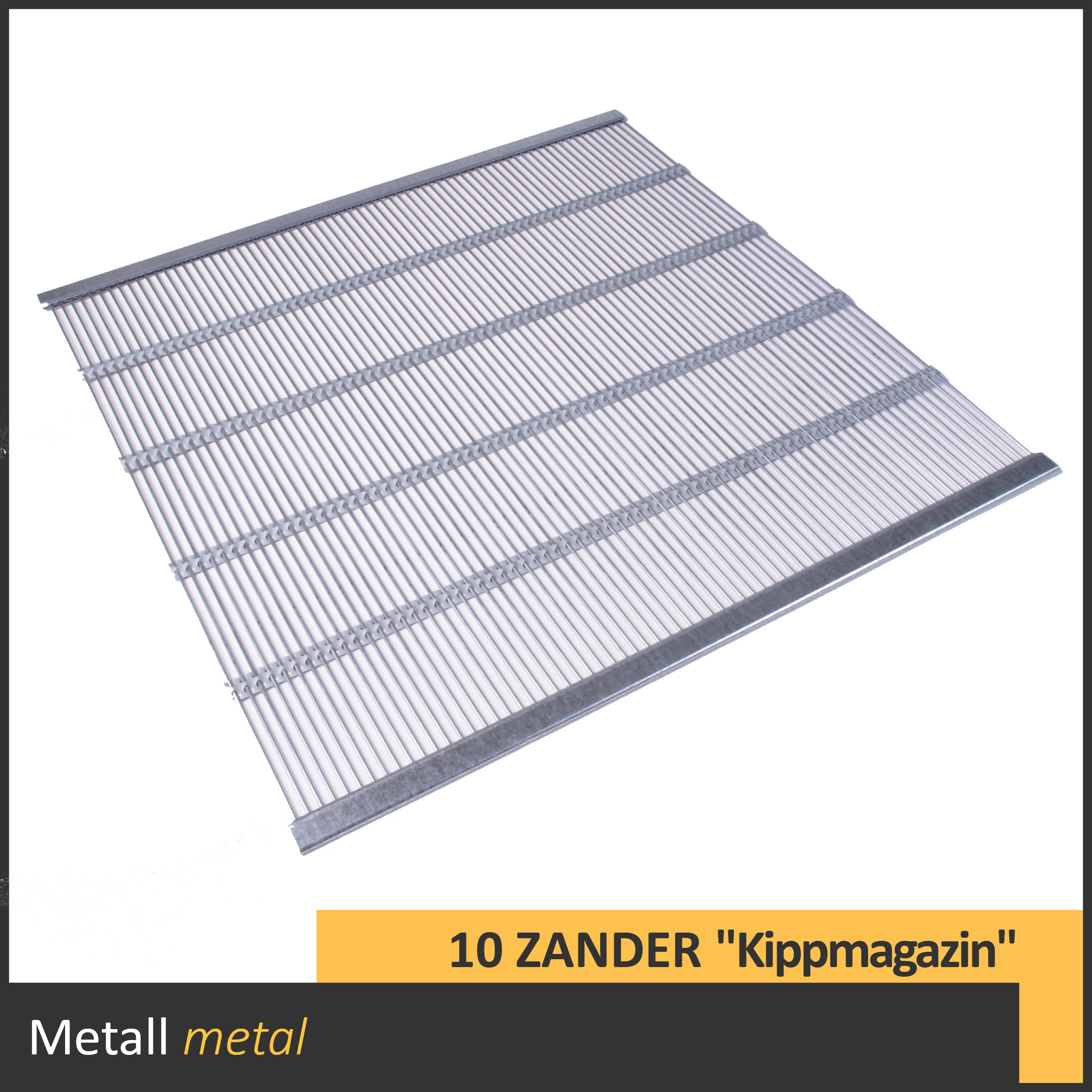 Metal queen excluder, measure wire x measure bridge = 425 x 475 mm