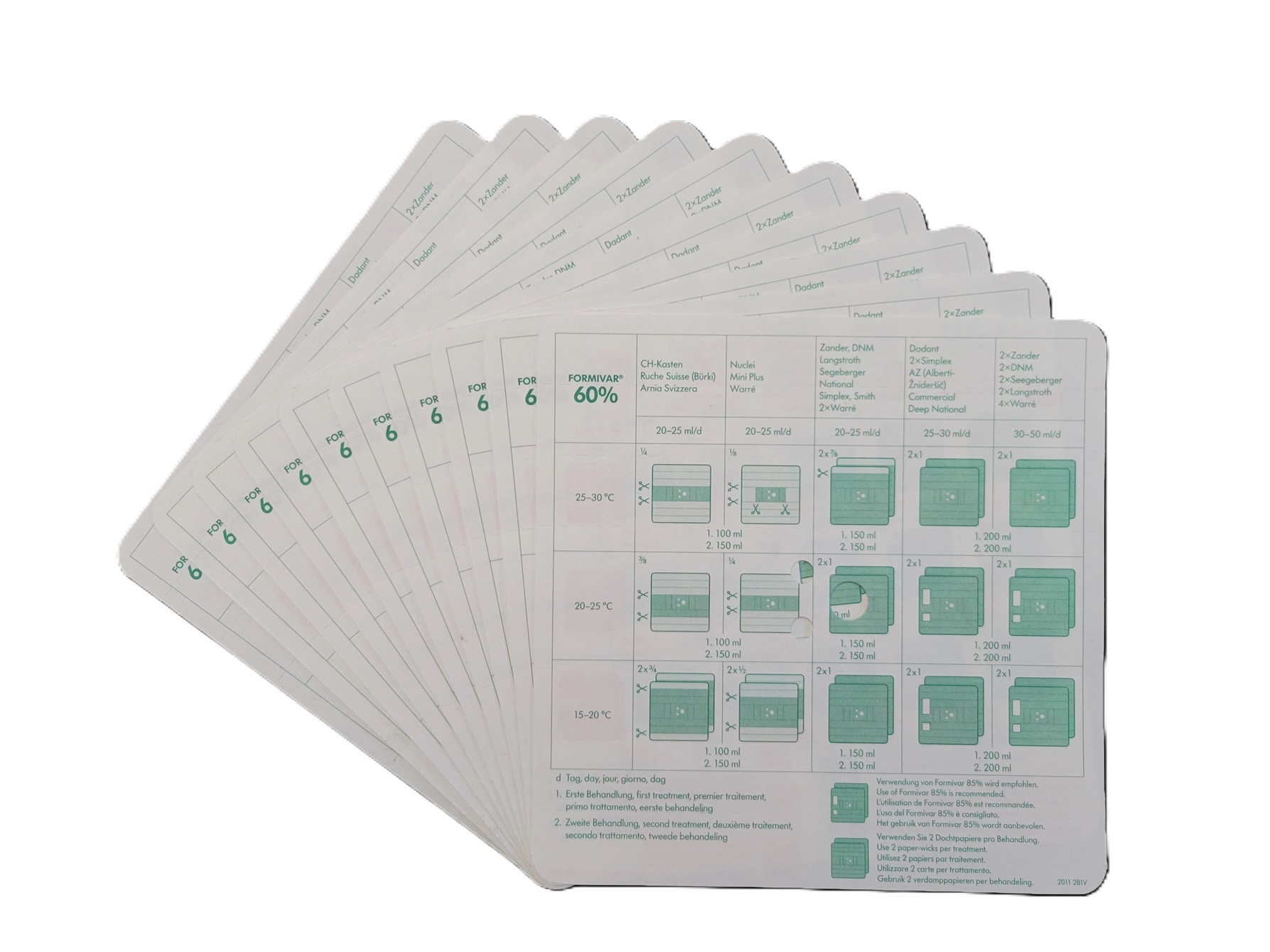 Liebig Dispenser Dochtpapier, Packung zu 10 Stück