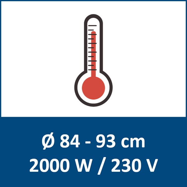 Bottom heating 2000 W / 230 V (Ø 84 - 93 cm)