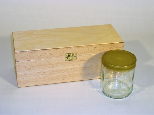 Wooden box for 3 honey jars 500 g