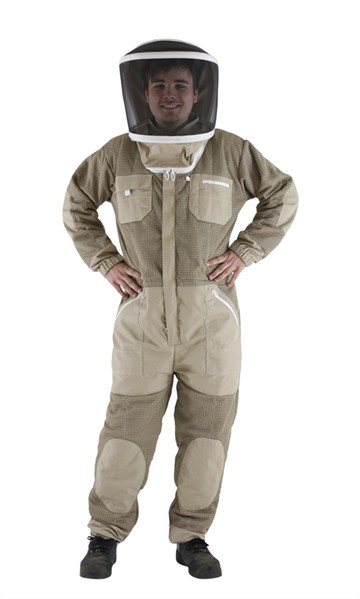 Beekeeper's suit BREEZE with veil, sand-coloured size