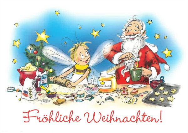 Folded Greeting card "Fröhliche Weihnachten" incl. Envelope