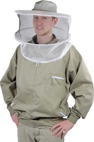 Jacket incl. veil, color sand, available in 5 different sizes