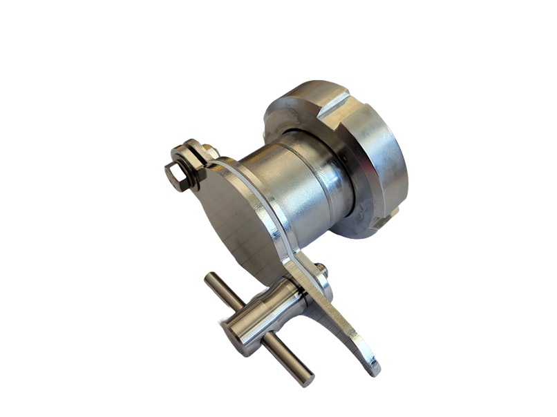 CFM-Quetschhahn 1 1/2" mit DN 40 Kegelstutzen u. Überwurfmutter