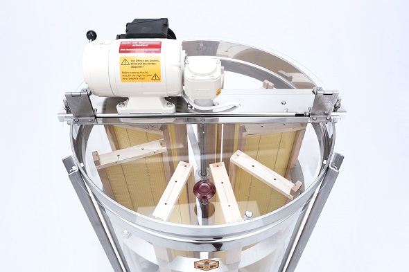 CFM-Plexiglasschleuder Ø 50 cm, 9-Halbwaben mit "Schleuderhexe" CFM-Plexiglasschleuder Ø 50 cm, 9-Halbwaben mit "Schleuderhexe"