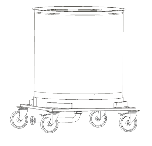 CFM-Honey tank 1000 kg (loose lid) incl. stand