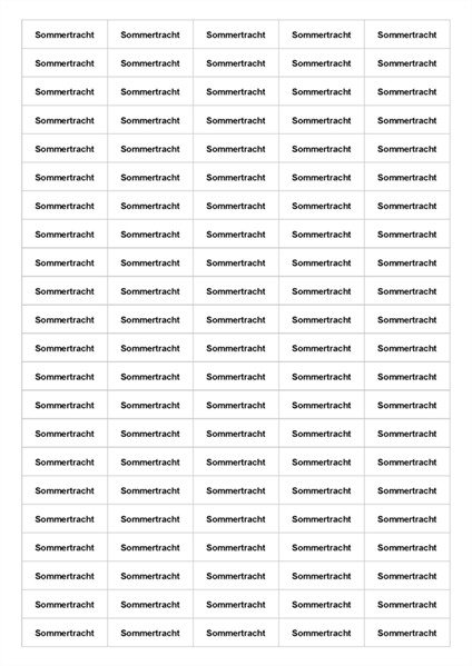 Etiketten "Sommertracht"