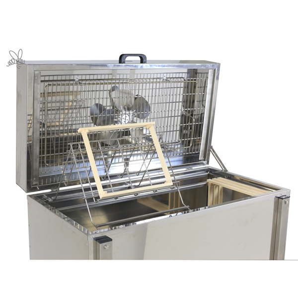 Frame holder for uncapping wax melter Frame holder for uncapping wax melter