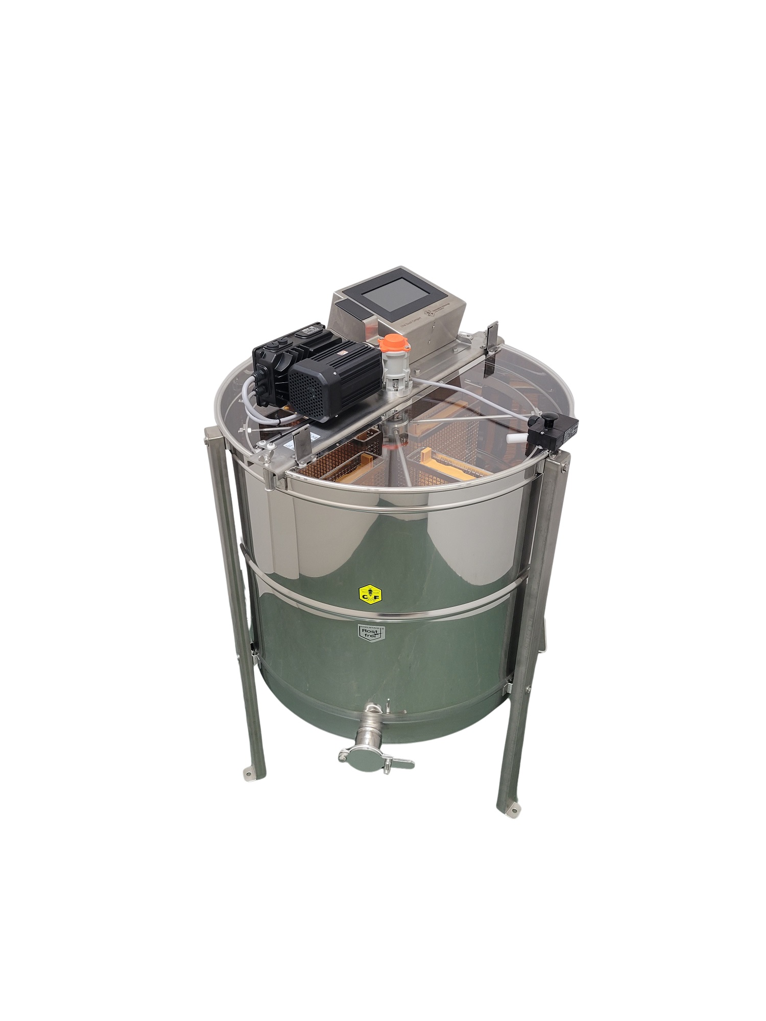 CFM-Selbstwendeschleuder Ø 72cm mit Vollautomatik Touch Compact 250 W, 4 Wabentaschen 28 x 45cm