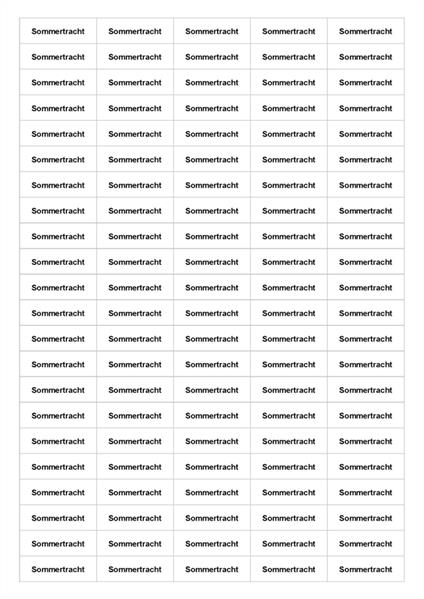 Etiketten "Sommertracht"