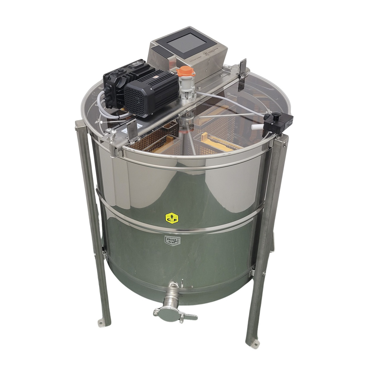 CFM-Selbstwendeschleuder Ø 72cm mit Vollautomatik Touch Compact 250 W, 4 Wabentaschen 25 x 45cm