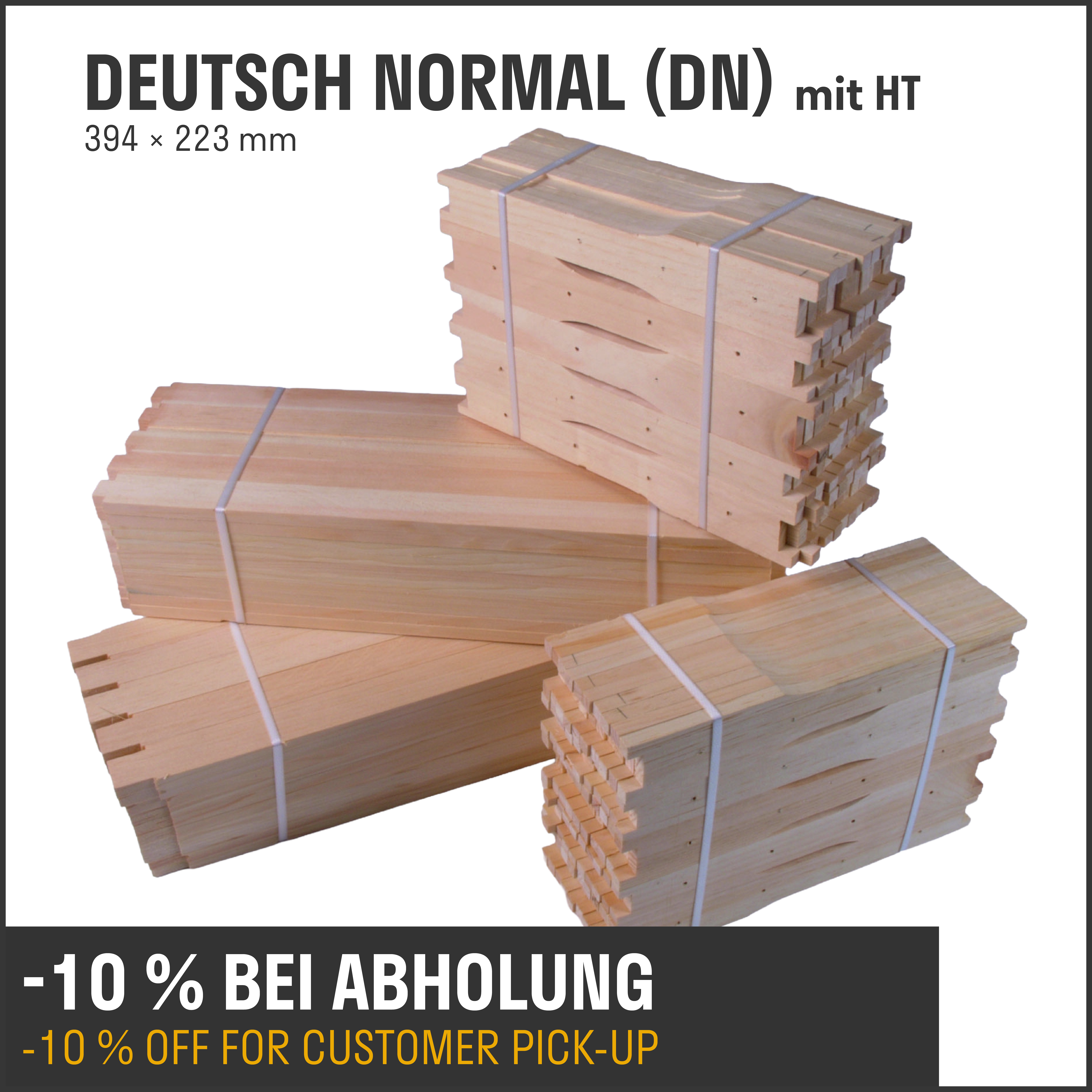 Rähmchen Deutsch Normal (DN) mit HT in Teilen