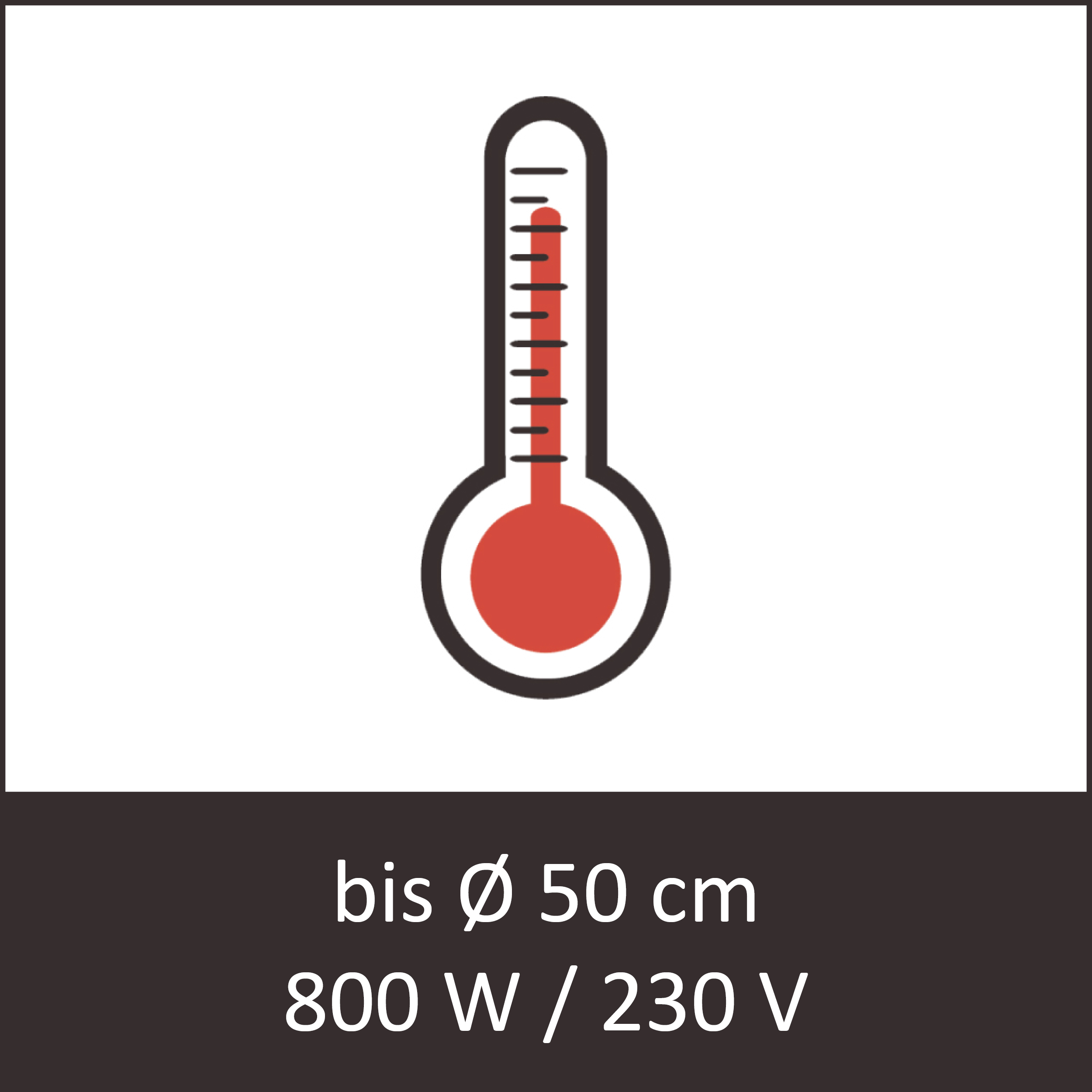 Bodenheizung 800 W / 230 V (bis Ø 50 cm)