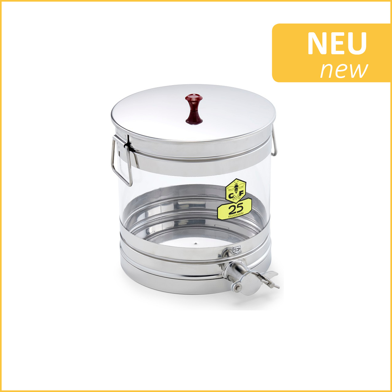 CFM plexi glass honey tank 25 kg (lid without locks)