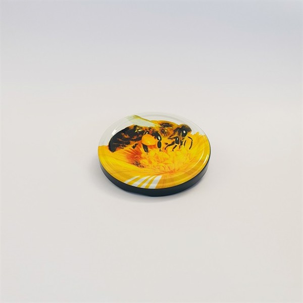 Twist-Off lid with bee picture for twist-off honey jar 250g