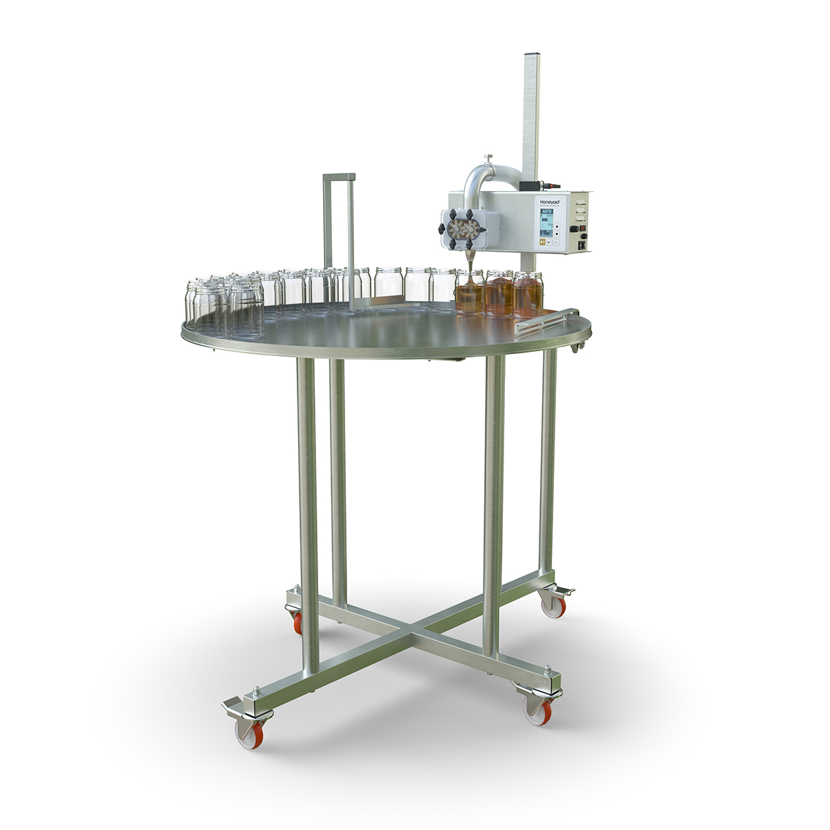 Honeyaid® Kombi F-M Abfüllmaschine mit Drehtisch Ø 100 cm