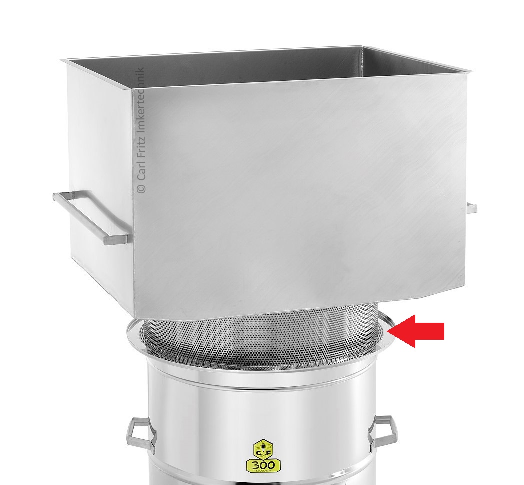 Adapter lid with perforated sheet ring to fit CFM-Giga Therma onto 300 kg tank